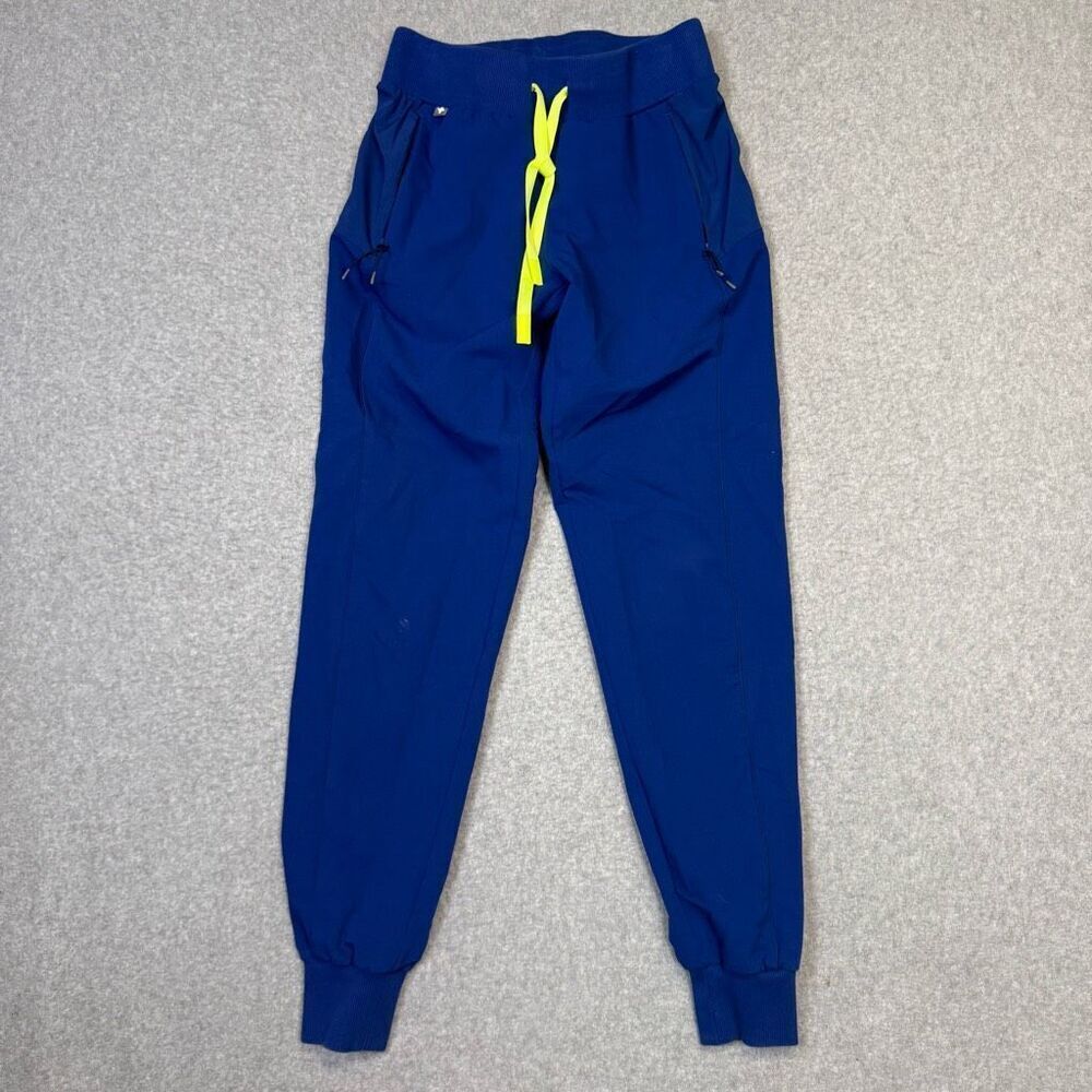 Figs Women's Size 24 Blue High Waisted Ankle length Joggers Scrubs Pants